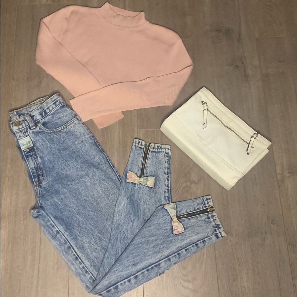 Vintage Zena Skinny Jean Whitewash Size 5